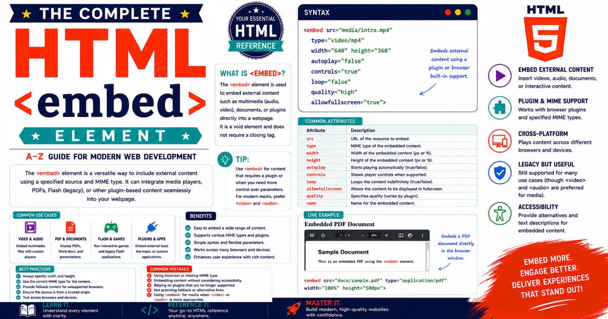 The complete HTML A-Z Reference